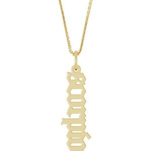 14K Yellow Gothic Scorpio 18" Necklace